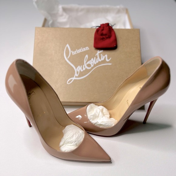 Christian Louboutin Shoes - Christian Louboutin Red Bottoms So Kate 120 Patent Nude Size 11